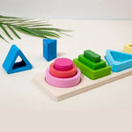 Wooden Geometric Sorting Stacking Toy