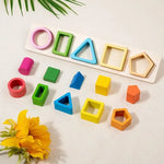Wooden Geometric Sorting Stacking Toy