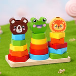 Wooden Geometric Sorting Stacking Toy