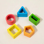 Wooden Geometric Sorting Stacking Toy